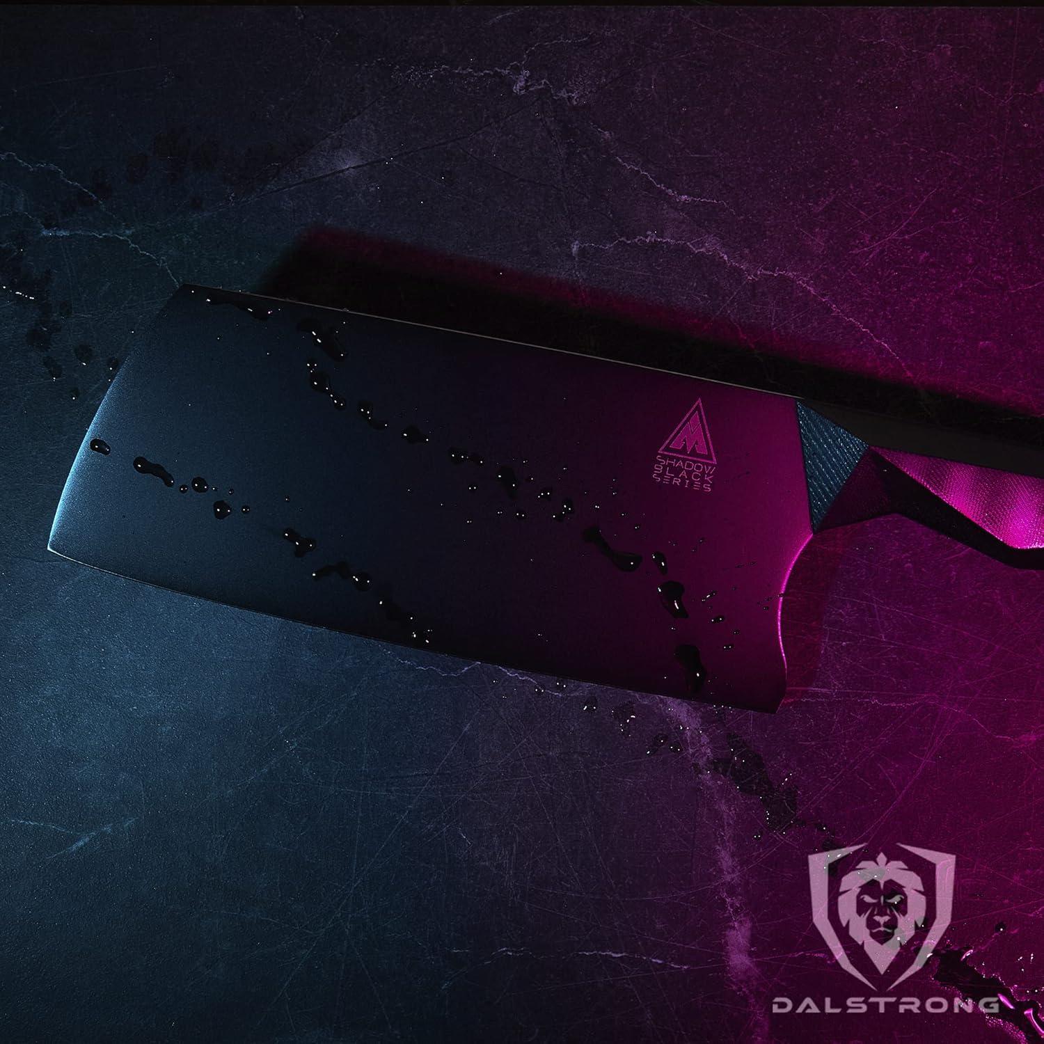 image:imageDalstrong Meat Cleaver Knife45Shadow Black SeriesTitanium Nitride CoatedHigh CarbonVacuum Treated Steel Knife GiftRazor SharpSheath NSF Certified7