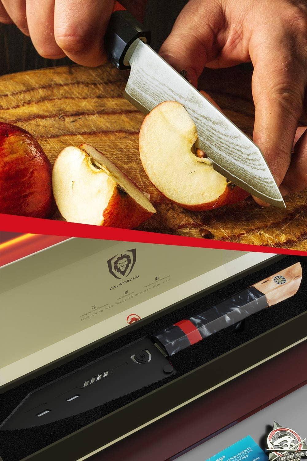 image:imageDalstrong Paring Knife 375 inch Firestorm Alpha Series Premium 10Cr15CoMoV HighCarbon Steel Traditional Japanese Wa Stabilized Wood amp Resin Handle Cooking Kitchen Chef Knife wSheath