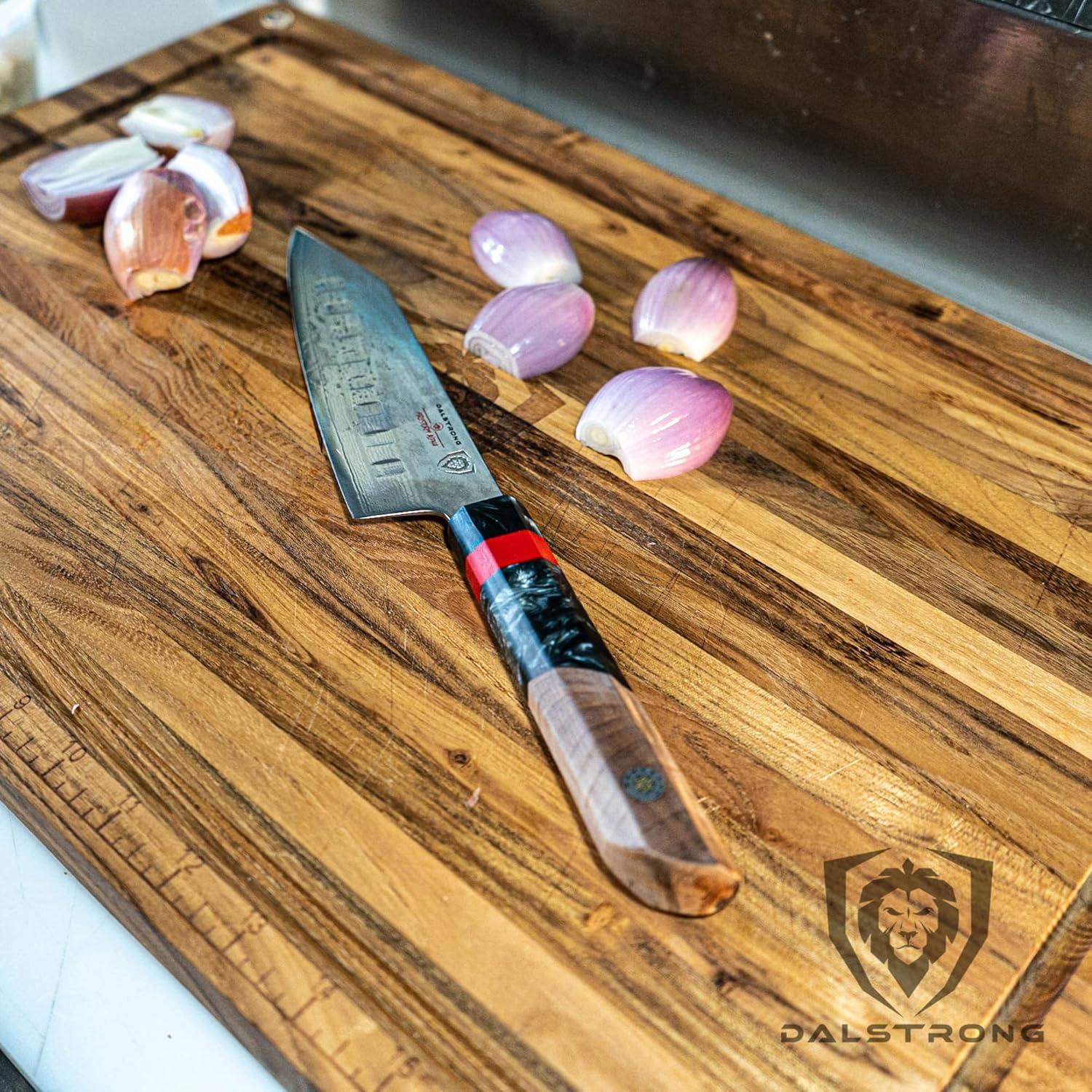 image:imageDalstrong Santoku Knife 7 inch Firestorm Alpha Series Premium 10Cr15CoMoV HighCarbon Steel Traditional Japanese Wa Stabilized Wood amp Resin Handle Vegetable Kitchen Knife wSheath