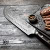 DALSTRONG Bull Nose Butcher Knife – 8 Inch – Shogun Series ELITE – Japanese AUS-10V Super Steel – Vacuum Heat Treatment – Sheath Included – Meat, BBQ, Breaking, Carving – Heavy Duty(8″ Bull Nose Butcher Knife)
