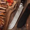 DALSTRONG Bull Nose Butcher Knife – 8 Inch – Shogun Series ELITE – Japanese AUS-10V Super Steel – Vacuum Heat Treatment – Sheath Included – Meat, BBQ, Breaking, Carving – Heavy Duty(10″ Bull Nose Butcher Knife)