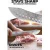 DALSTRONG Bull Nose Butcher Knife – 8 Inch – Shogun Series ELITE – Japanese AUS-10V Super Steel – Vacuum Heat Treatment – Sheath Included – Meat, BBQ, Breaking, Carving – Heavy Duty(10″ Bull Nose Butcher Knife)