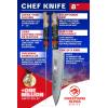 Dalstrong Chef Knife – 8 inch – Firestorm Alpha Series – Premium 10Cr15CoMoV High-Carbon Steel – Traditional Japanese Wa Stabilized Wood & Resin Handle – Kitchen Knife – Chef’s Knife