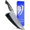 Dalstrong Chef Knife – 8 inch – Frost Fire Series Dark Ice Edition – High-Chromium 10CR15MOV Stainless Steel Kitchen Knife – Sand Blasted Frosted – Black Honeycomb Handle – Sheath – NSF Certified(Dark Ice)
