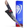 Dalstrong Curved Boning Knife – 6 inch – Firestorm Alpha Series – Premium 10Cr15CoMoV High-Carbon Steel – Traditional Japanese Wa Stabilized Wood & Resin Handle – Fillet Knife – Bone, Debone – Sheath