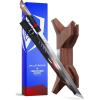 Dalstrong Helios Chef Slicing Knife – Massive 17 inch Single-Bevel Blade – Tuna, BBQ – Firestorm Alpha Series – AUS-10V Japanese Super Steel – Stabilized Wood & Resin Handle Slicer – Display Stand