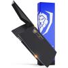 Dalstrong Meat Cleaver Knife-4.5″-Shadow Black Series-Titanium Nitride Coated-High Carbon-Vacuum Treated Steel Knife Gift-Razor Sharp-Sheath- NSF Certified(7″)