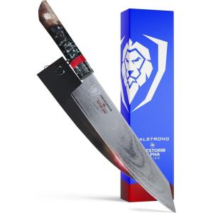 Dalstrong Chef Knife – 9.5 inch – Firestorm Alpha Series – Premium 10Cr15CoMoV High-Carbon Steel – Traditional Japanese Wa Stabilized Wood & Resin Handle – Kitchen Knife – Chef’s Knife – w/Sheath