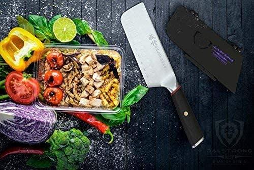 image:imageDalstrong Santoku Knife 7 inch Phantom Series Japanese HighCarbon AUS8 Steel Pakkawood Handle Razor Sharp Kitchen Knife Asian Vegetable Knife Sheath IncludedNakiri Knife