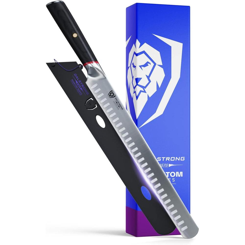 image:imageDalstrong Santoku Knife 7 inch Phantom Series Japanese HighCarbon AUS8 Steel Pakkawood Handle Razor Sharp Kitchen Knife Asian Vegetable Knife Sheath IncludedSlicing Knife