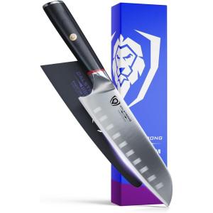 Dalstrong Santoku Knife – 7 inch – Phantom Series – Japanese High-Carbon AUS8 Steel – Pakkawood Handle – Razor Sharp Kitchen Knife – Asian Vegetable Knife – Sheath Included(Santoku Knife)