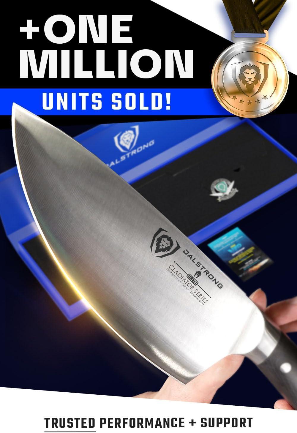 image:imageDalstrong Herb amp Salad Rocking Mincing Knife 7 inch Gladiator Series Elite German HC Steel wSheath Vegetable Knife Kitchen Knife NSF Certified