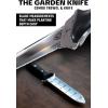 DALSTRONG Hori Hori Garden Knife – 6.5 inch – Straight Edge + Serrated Edge – Gladiator Series Elite – Forged German Steel – Sheath Guard Included – Weeding, Cutting, Digging, Planting – NSF Certified