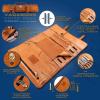Dalstrong – Vagabond Knife Roll Full & Top Grain Brazilian Leather Roll Bag – 16 Slots – Interior and Rear Zippered Pockets – Blade Travel Storage/Case