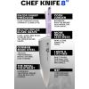 Dalstrong Chef Knife – 8 inch Blade – Forged HC German Steel Chef’s Knife – Full Tang – Lilac/Purple ABS Handle – Gladiator Series – Razor Sharp Kitchen – Professional – Sheath – NSF Certified(Lilac)