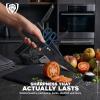 DALSTRONG Knife Block Set – BATMAN™ Edition – Shadow Black Edition – High Carbon 7Cr17MoV Steel – Black Titanium Kitchen Knife – Collection Item – G10 Handles – Chef’s Knife Cooking Chef Knife(Block Set)