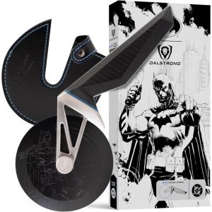 Dalstrong Knife Set – 2 Piece – BATMAN™ Shadow Black Edition – 8″ Chef Knife 3.75″ Paring Knife – High Carbon 7Cr17MoV Steel – Black Titanium Kitchen Knife – Collection Item – G10 Handle – Sheath(Pizza Wheel)