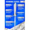Dalstrong Honing Rod – 10 inch – Frost Fire Series – SUS430 Steel – White Honeycomb Handle – Kitchen Knife Sharpener – Honing Steel – NSF Certified