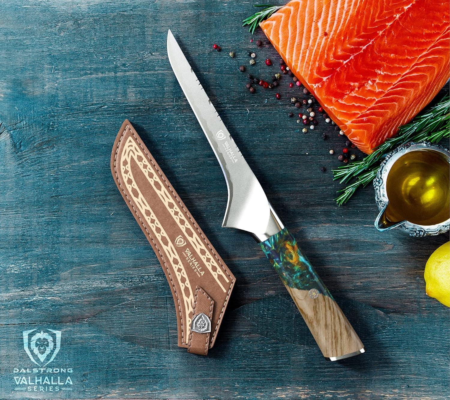 image:imageDalstrong Valhalla Series Slicing amp Carving Knife 12 Bundled with Boning Knife 6 Leather Sheath