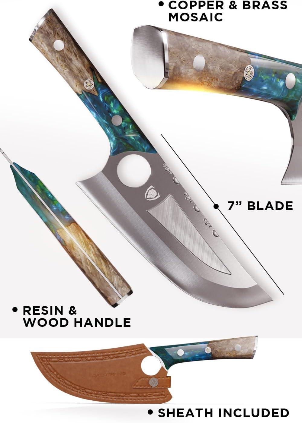 image:imageDalstrong Venator Knife 7 inch Valhalla Series Premium 7CR17MOVX Stainless Steel Celestial Resin amp Wood Handle Razor Sharp Kitchen Cooking Chefs Knife Leather Sheath