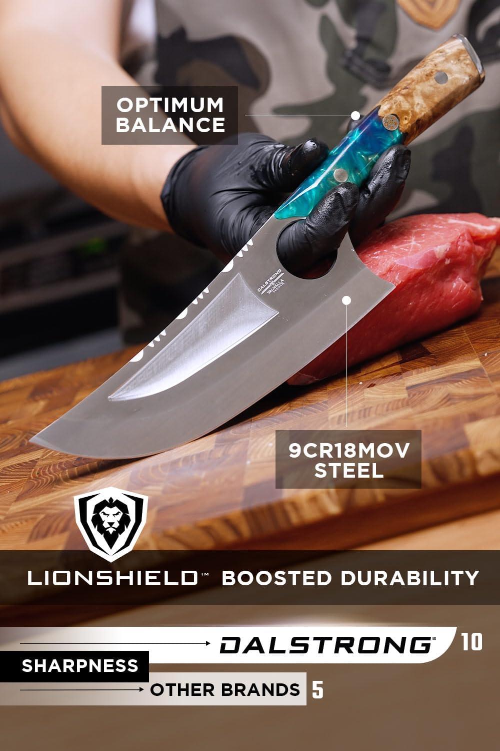 image:imageDalstrong Venator Knife 7 inch Valhalla Series Premium 7CR17MOVX Stainless Steel Celestial Resin amp Wood Handle Razor Sharp Kitchen Cooking Chefs Knife Leather Sheath