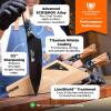 DALSTRONG Knife Block Set – 5 Piece – Valhalla Series – Ravenstone Black Blade Titanium Coated – Premium 9CR18MOV HC Steel – Resin & Wood Handle – Razor Sharp – Kitchen Cooking Chef’s Knife