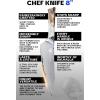 Dalstrong 2 Piece Set – Chef Knife 8 inch – Paring Knife 8 inch – Valhalla Series – Ravenstone Black Blade Titanium Coated – Premium 9CR18MOV HC Steel – Resin & Wood Handle – Leather Sheath(White)