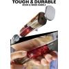 Dalstrong 2 Piece Set – Chef Knife 8 inch – Paring Knife 8 inch – Valhalla Series – Ravenstone Black Blade Titanium Coated – Premium 9CR18MOV HC Steel – Resin & Wood Handle – Leather Sheath(Red)