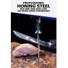 Dalstrong Honing Rod – 10 inch – Valhalla Series – SUS430 Stainless Steel – Resin & Wood Handle – Razor Sharp Kitchen Knife Sharpener Chef Knife Polish – Honing Steel – Gift Sharpening Rod