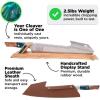 Dalstrong Massive Annihilator Cleaver – 14 inch – Valhalla Series – Wood Display Stand – Heavy Duty 7CR17MOV Steel – Celestial Resin & Wood Handle – Razor Sharp – Kitchen Chef’s Knife – Leather Sheath