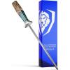 Dalstrong Honing Rod – 10 inch – Valhalla Series – SUS430 Stainless Steel – Resin & Wood Handle – Razor Sharp Kitchen Knife Sharpener Chef Knife Polish – Honing Steel – Gift Sharpening Rod