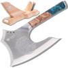 Dalstrong Meat Chopper Knife – 8 inch – Valhalla Series – Wood Display Stand – 7CR17MOV Stainless Steel – Wood & Resin Handle – Massive Butcher Knife – Leather Sheath
