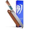 Dalstrong Serrated Bread Knife – 8 inch – Valhalla Series – Premium 9CR18MOV HC Steel – Celestial Resin & Wood Handle – Razor Sharp – Kitchen Cooking Chef’s Knife – Leather Sheath