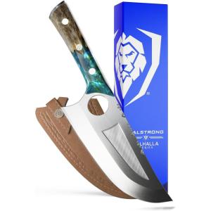 Dalstrong Venator Knife – 7 inch – Valhalla Series – Premium 7CR17MOV-X Stainless Steel – Celestial Resin & Wood Handle – Razor Sharp – Kitchen Cooking Chef’s Knife – Leather Sheath